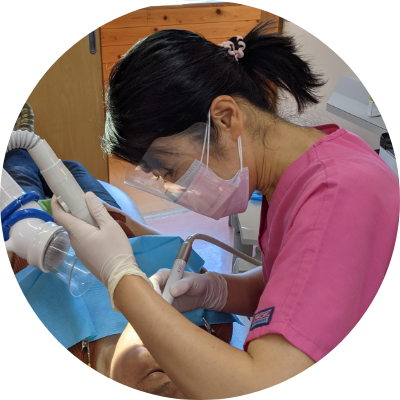 マスク・ゴーグル医療用グローブの着用